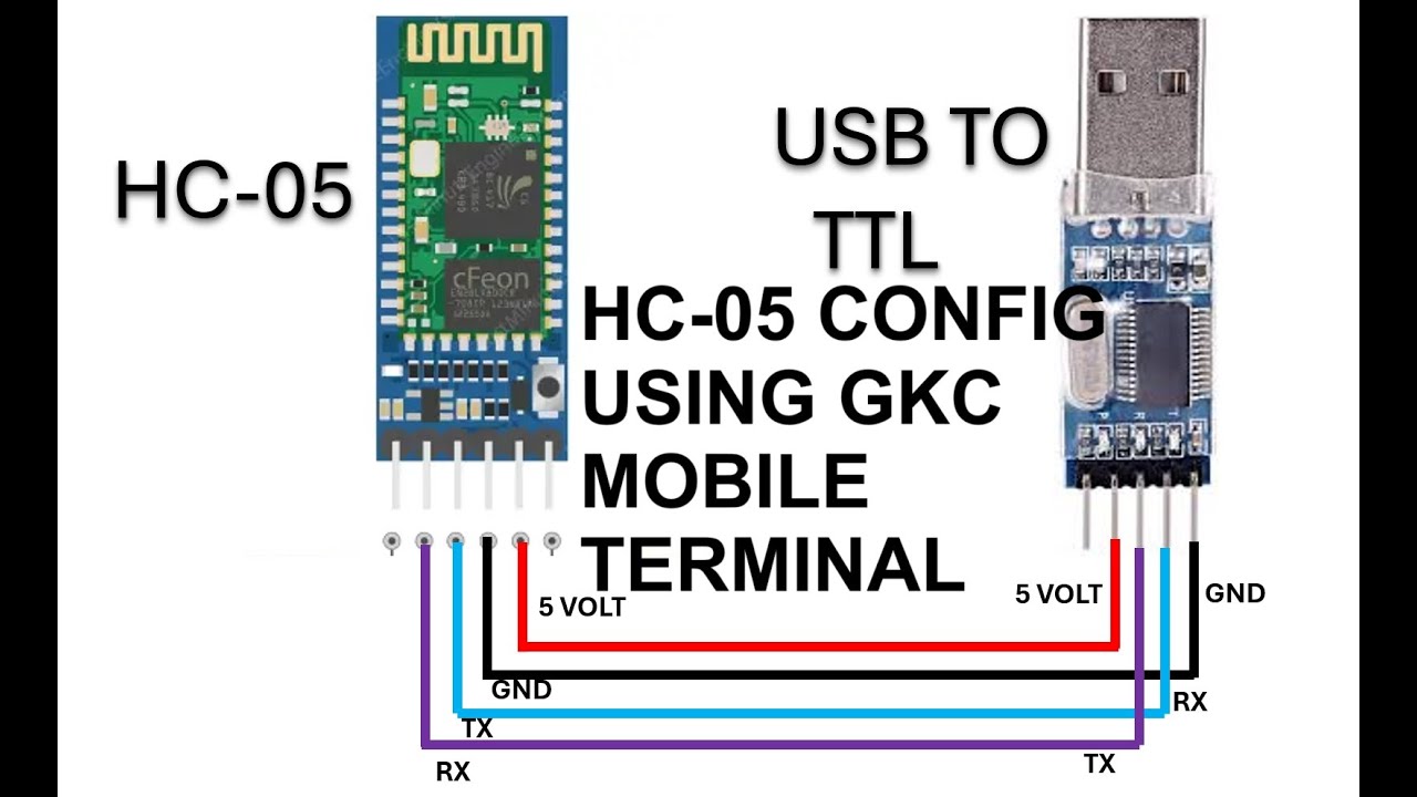 HC05 CONFIGURATION USING GKC MOBILE TERMINAL COMPLETE PROCESS