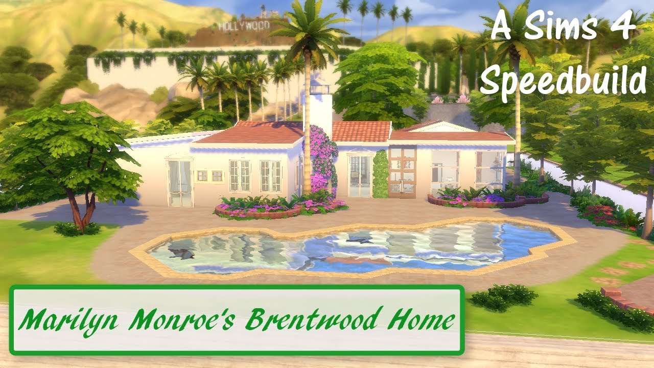 The Sims 4 speed build/ Marilyn Monroe's Brentwood Home