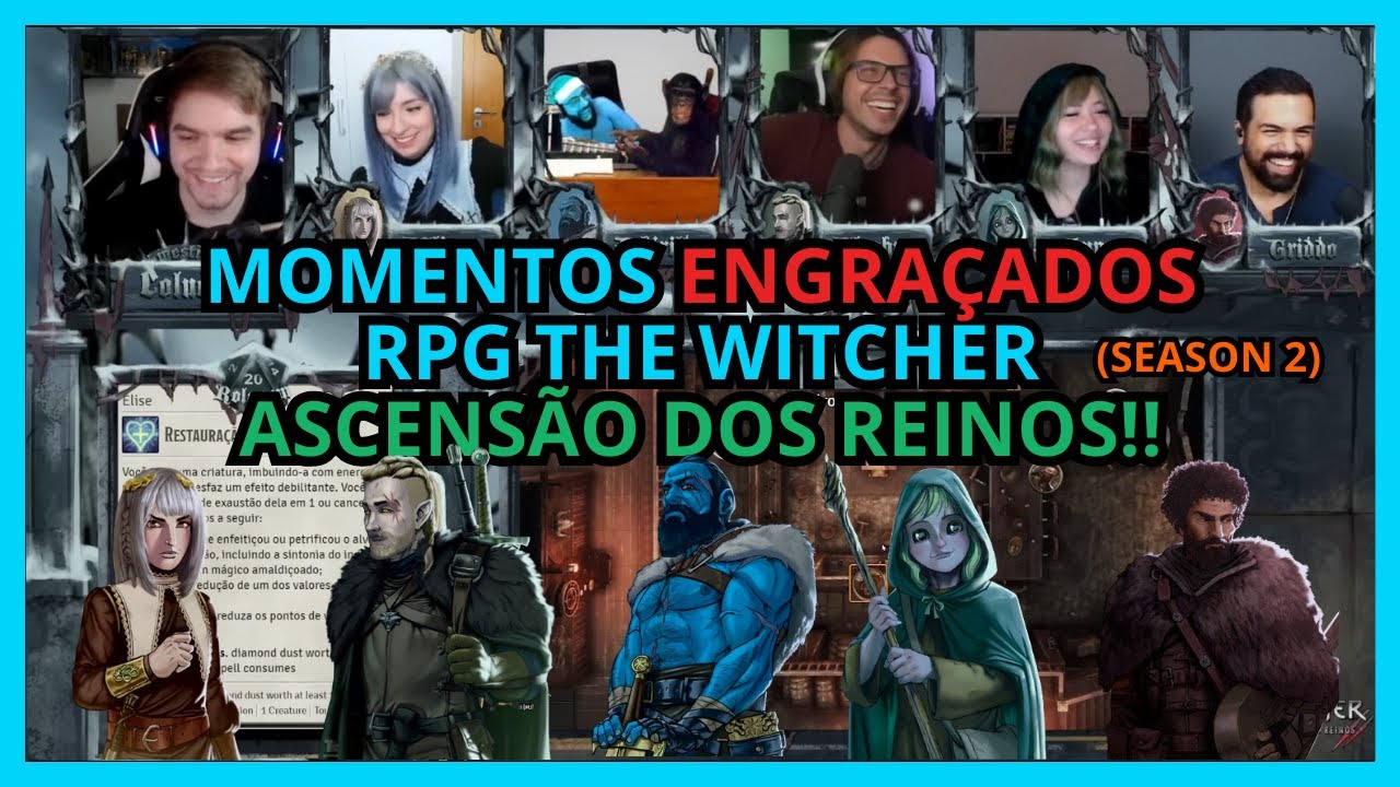 MOMENTOS ENGRAÇADOS DO SMZINHO NO RPG THE WITCHER ASCENSÃO DOS REINOS!! (SEASON 2, EP 1)