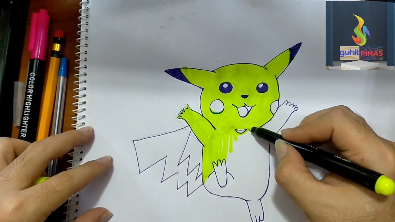 How to Draw a Pikachu Pokemon | Pokemon Drawing Pikachu | GUHIT PINAS TV