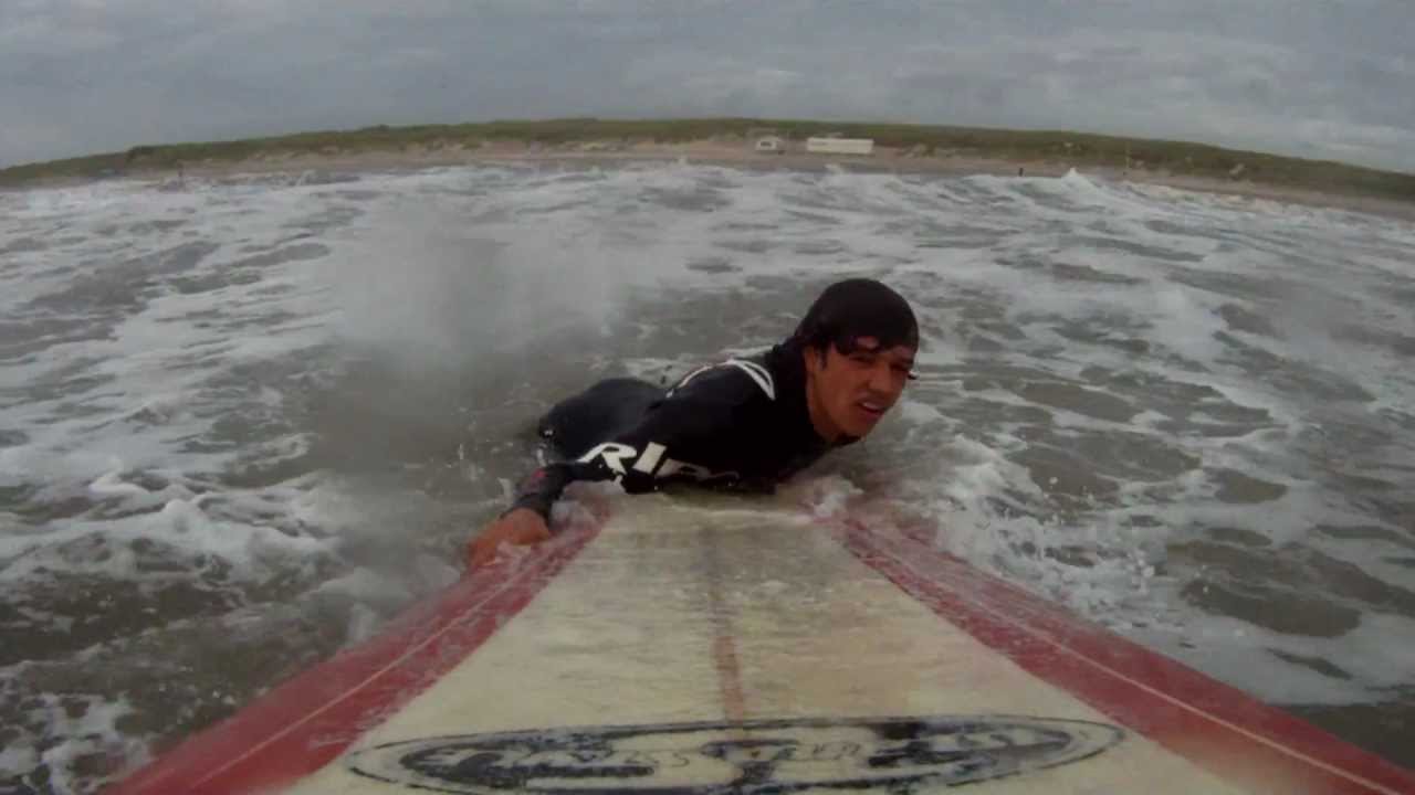 surfen netherlands  bergen aan zee gopro 2011