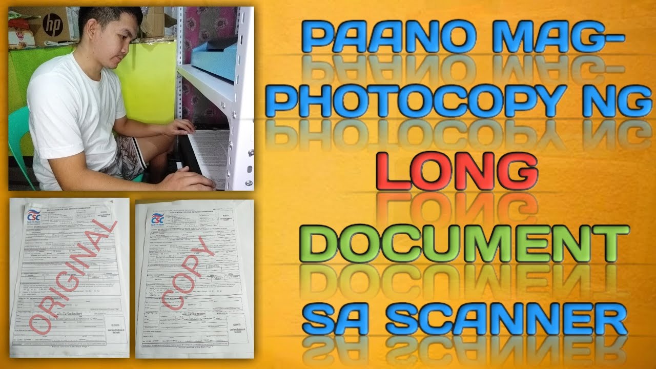 HOW TO PHOTOCOPY LONG DOCUMENT ON SCANNER| LONG AND LEGAL SIZE