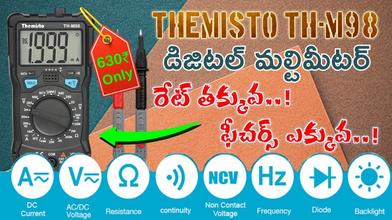 Themisto TH-M98 Digital Multimeter Unboxing and Review | Full features Explained | in Telugu |
