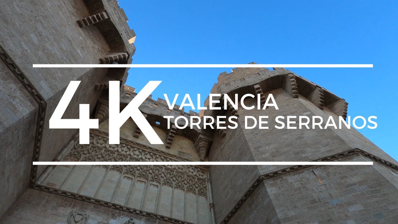 VALENCIA 4K Walking Tour  Famous Torre Serrano, Spain