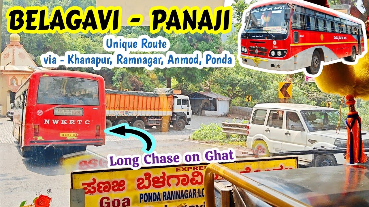 Unique Route😍BELAGAVI - ANMOD - PANAJI(GOA) BS6 NWKRTC CABIN RIDE #bussid #bus#travel#ghat #vlog#goa