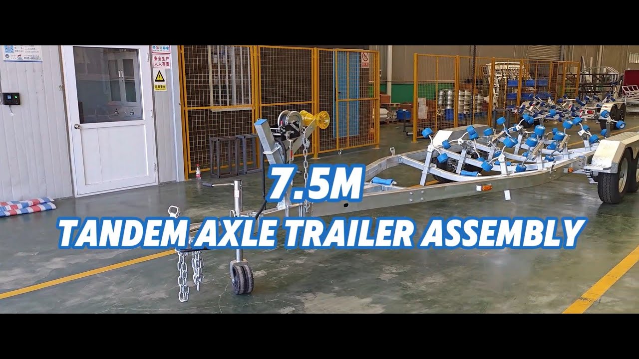 Behind the Scenes: 7.5m Tandem Axle Trailer Assembly | Complete Process#boattrailers #fishingboat