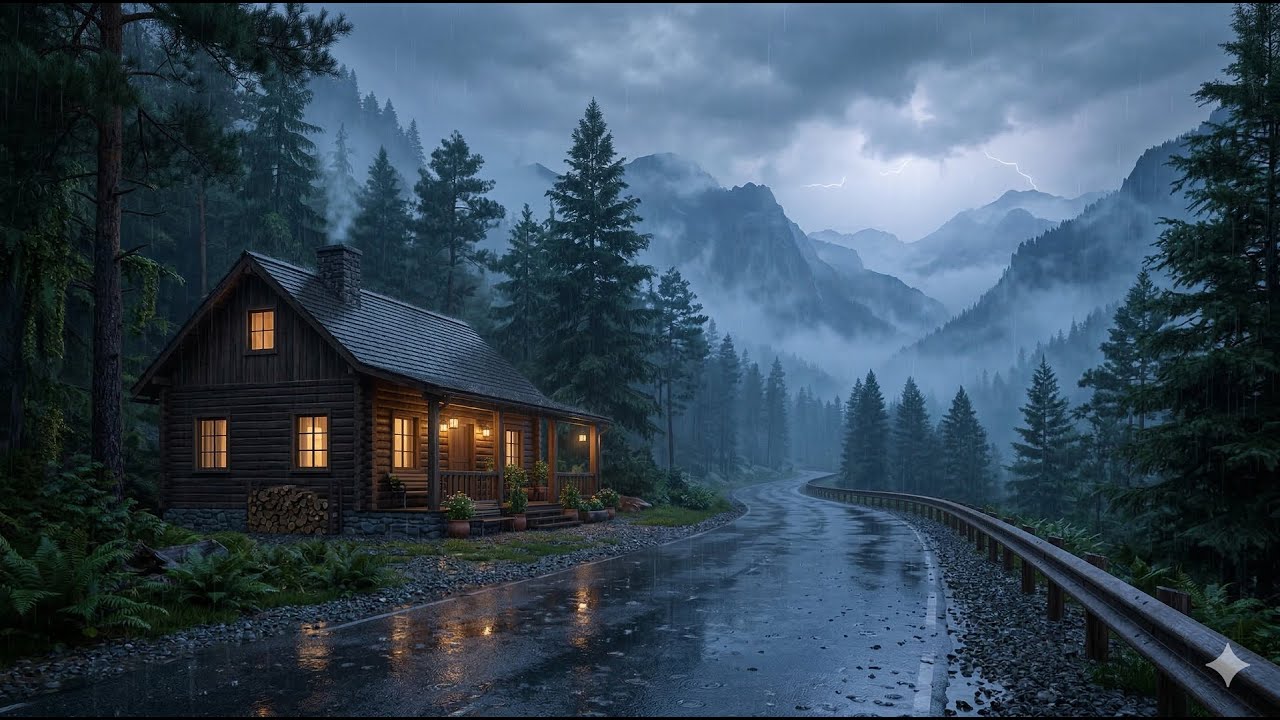 Heavy Rainstorm and Thunder Sounds for Sleeping Relaxing Storm Ambience for Deep Sleep