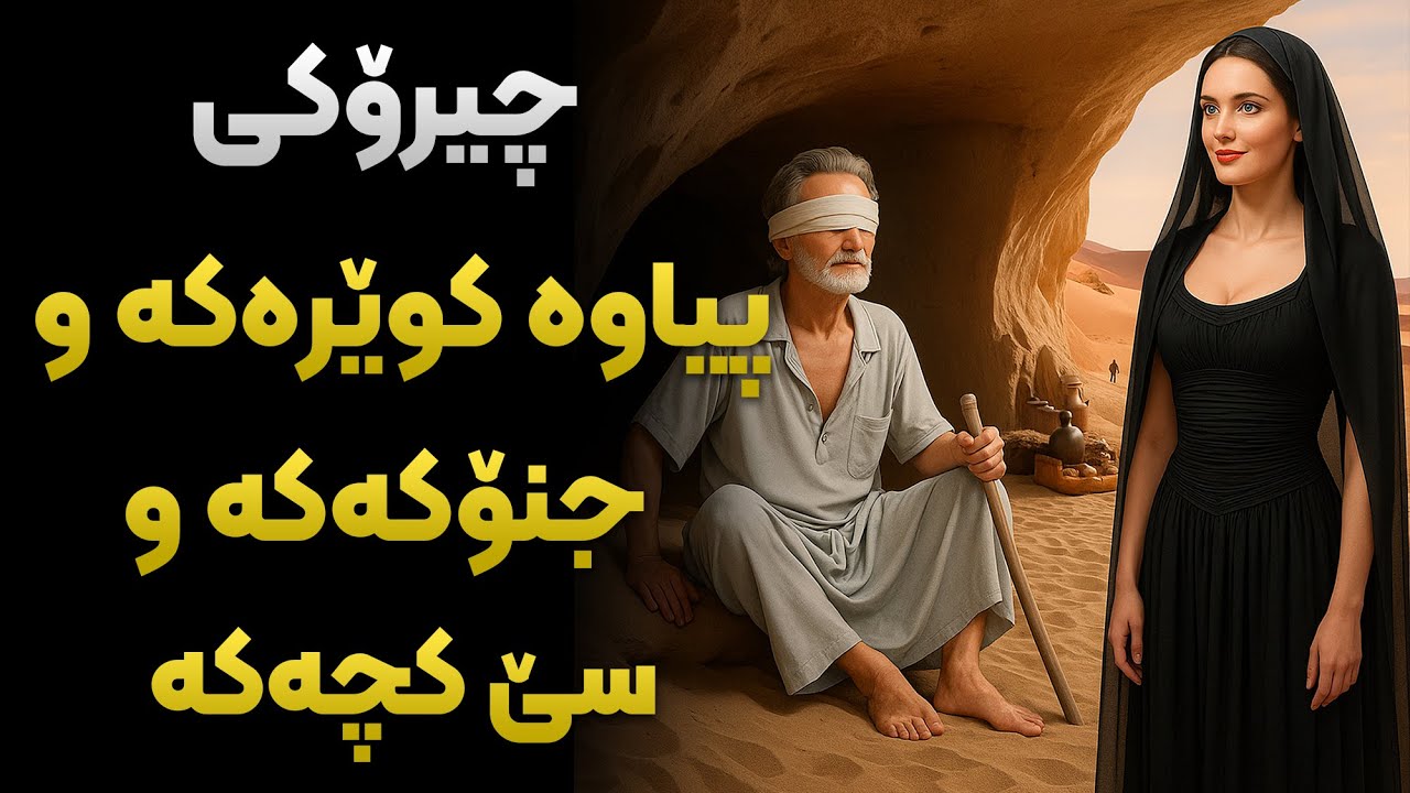 چیرۆکی پیاوە کوێرەکە و جنۆکەکە و سێ کچەکە