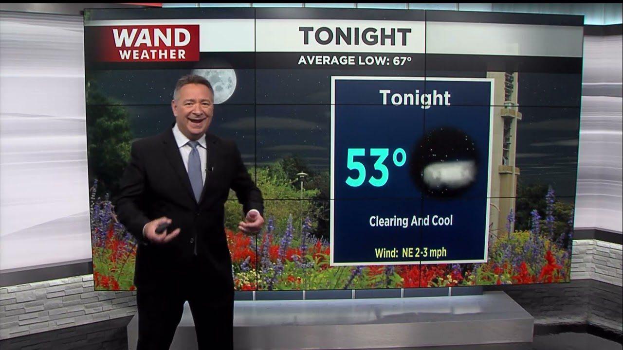 WAND-17, Decatur IL, 6 pm newscast, Jim Kosek weather segment, July 18, 2024