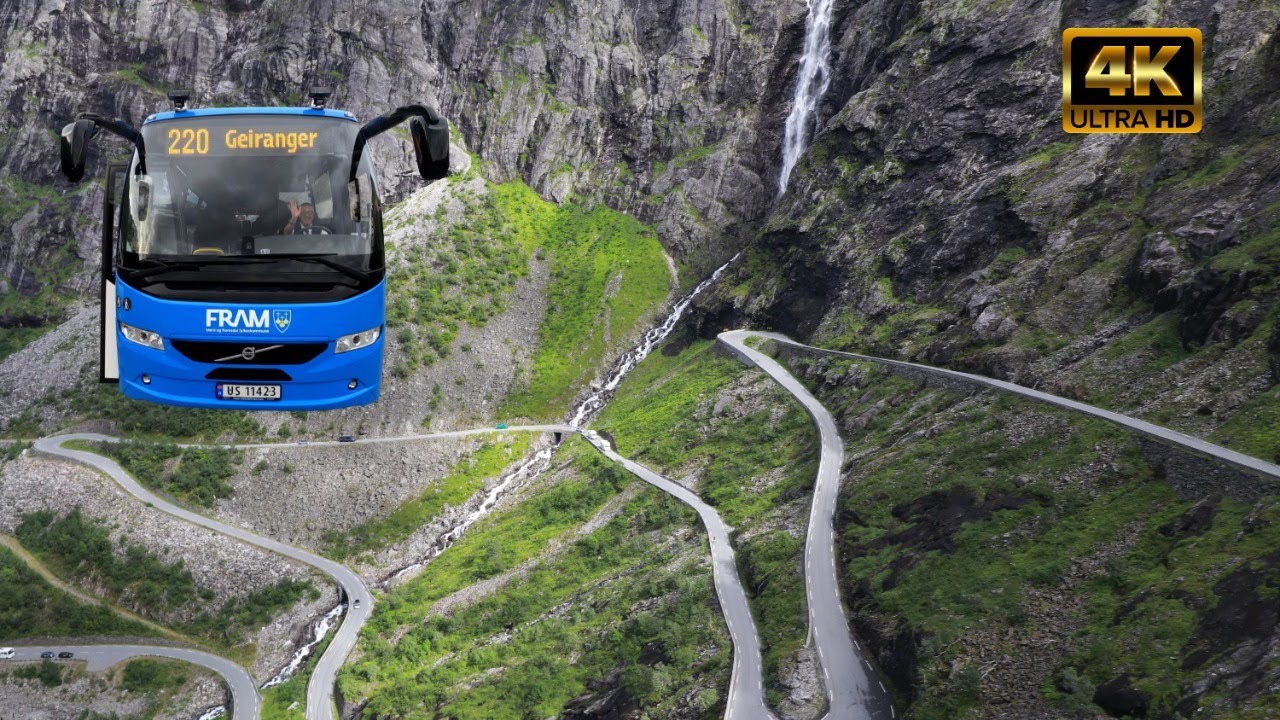 GEIRANGER - ÅNDALSNES by Public Transportation | NORWAY [4K]
