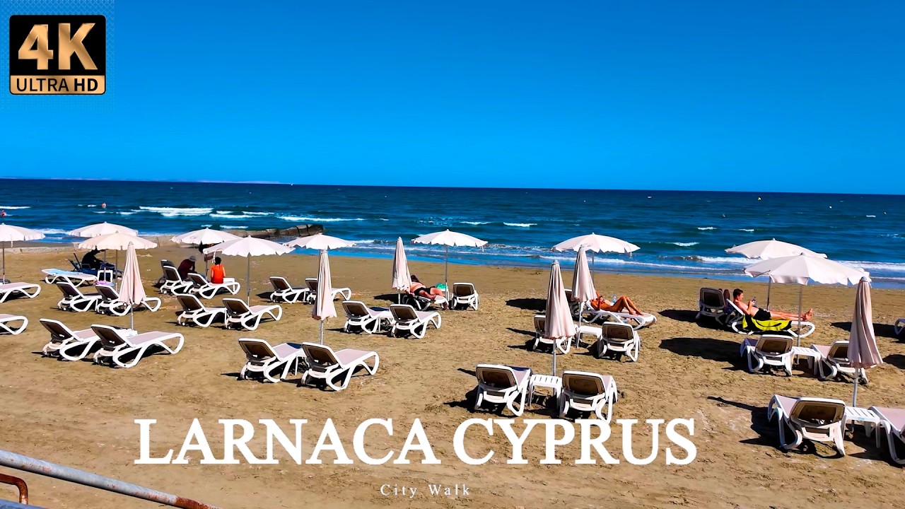 Larnaca Cyprus 4K | Beautiful Seaside City Walk & Travel Guide