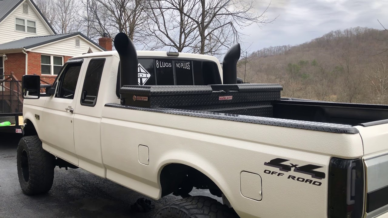Turbo installed on the 1993 Ford F-250 idi startup