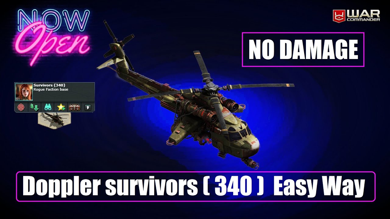 War Commander | Doppler survivors ( 340 ) | Easy Way | NO DAMAGE | 13 Sept 2021