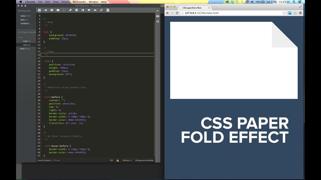 CSS paper fold effect