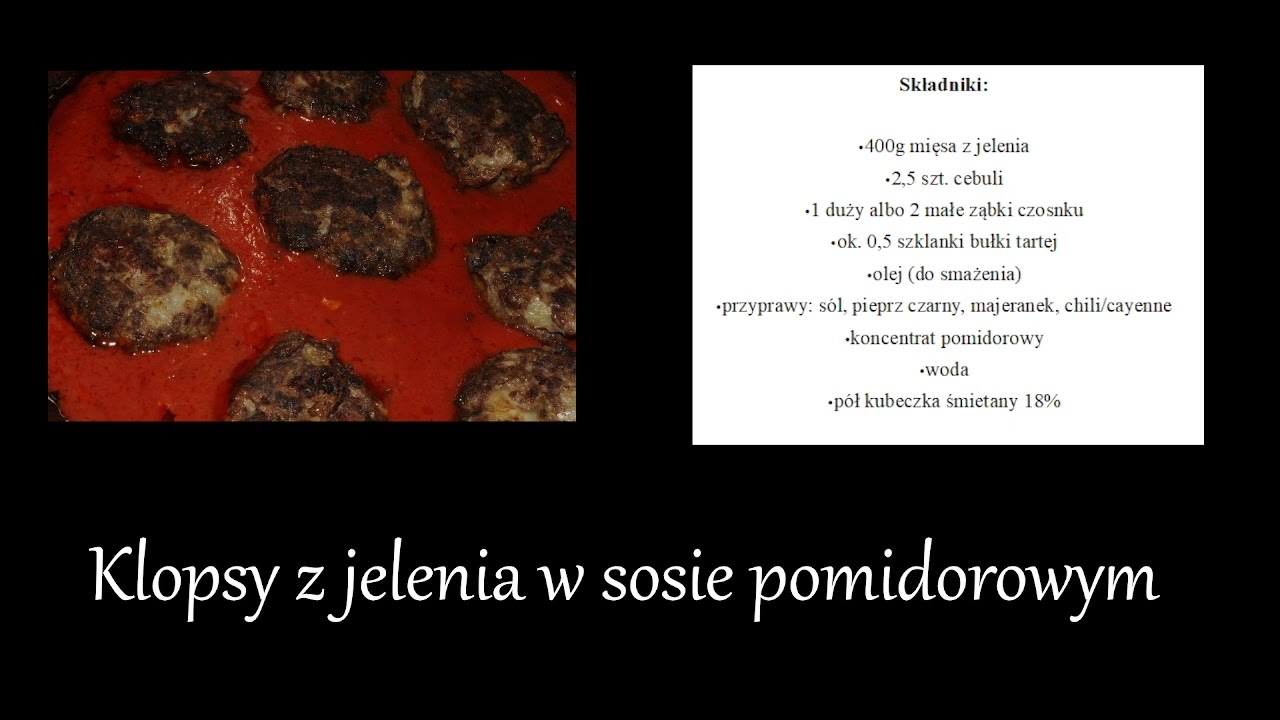 Klopsy z jelenia w sosie pomidorowym
