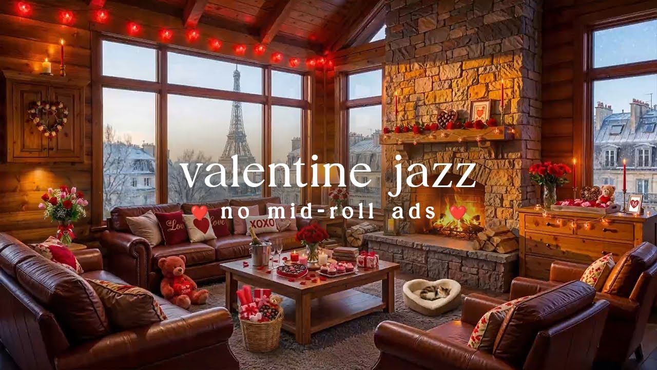 ❤️ Valentine Jazz (NO MID-ROLL ADS) – Warm Romantic Ambience for Relaxation & Love