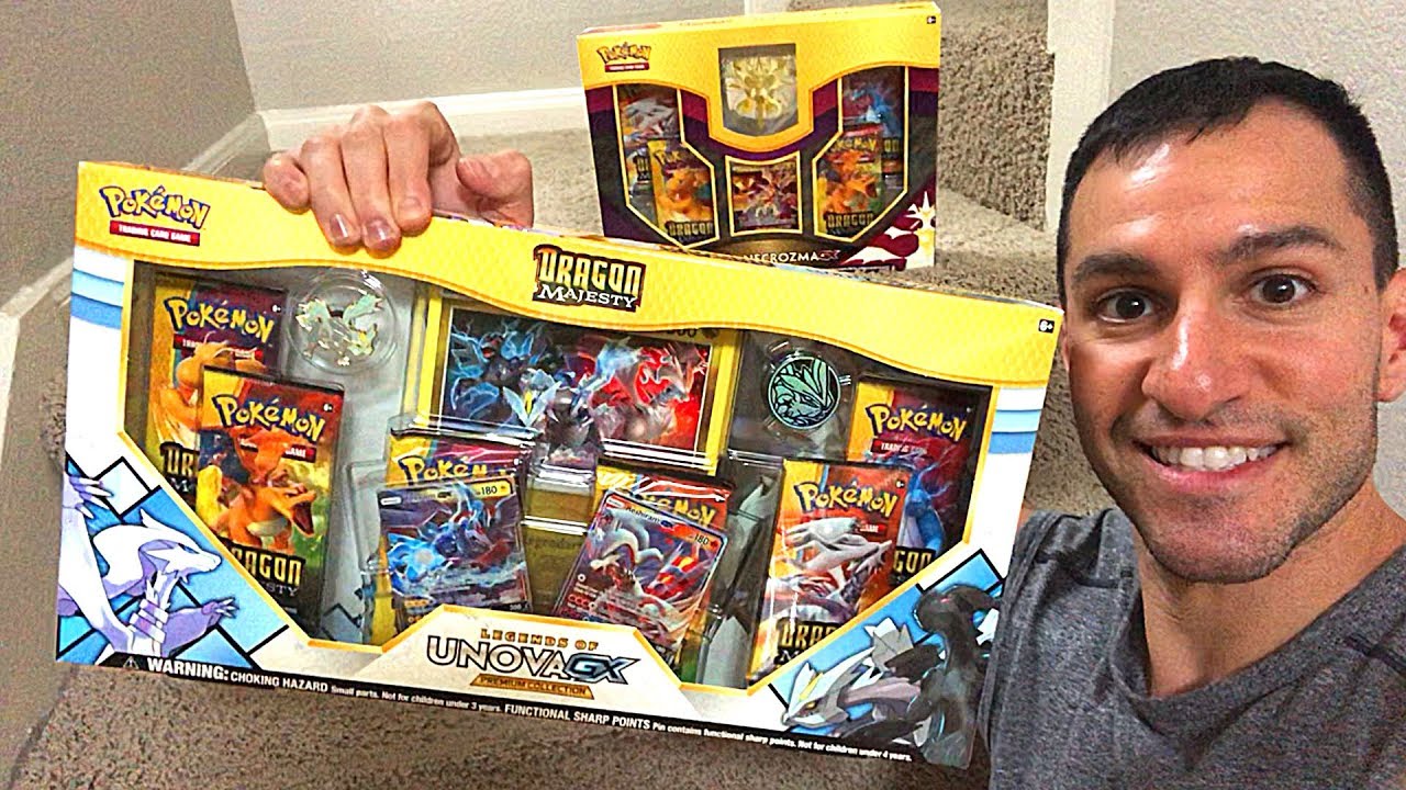 Opening NEW Pokemon Cards DRAGON MAJESTY LEGENDS OF UNOVA PREMIUM COLLECTION BOX (Ultra Necrozma GX)