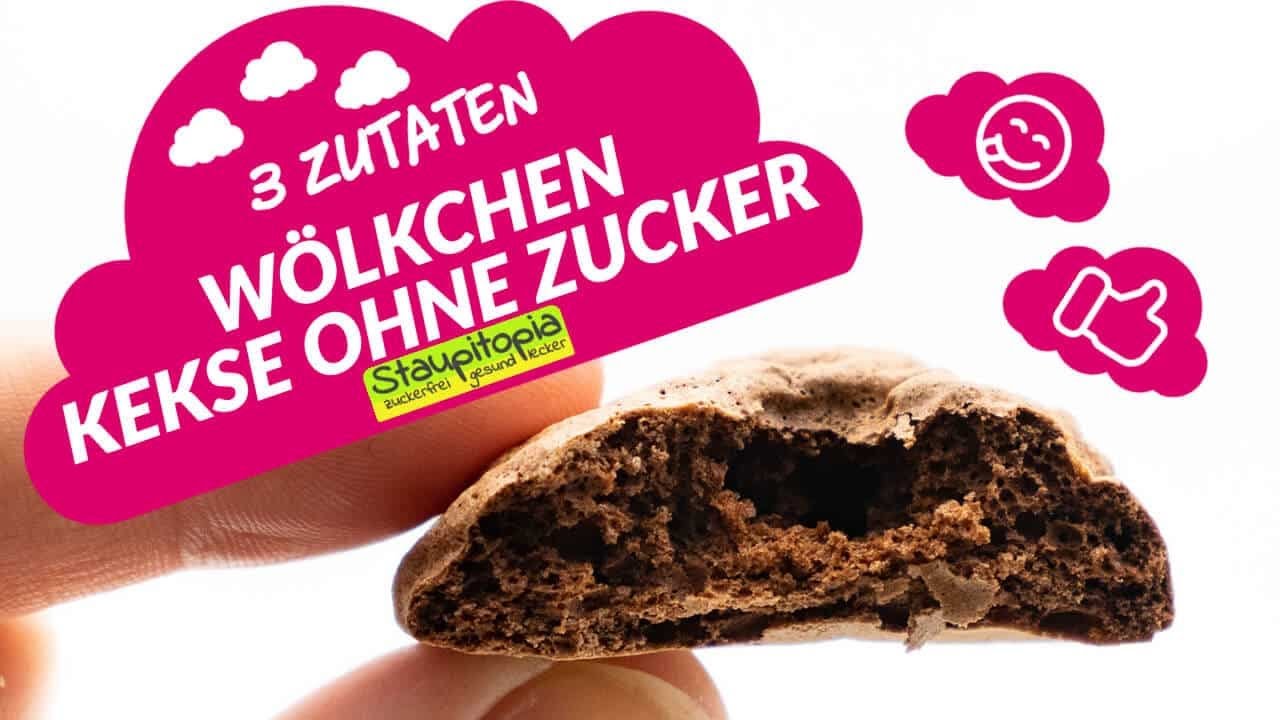 W&ouml;lkchen Kekse ohne Zucker aus nur 3 Zutaten 😋