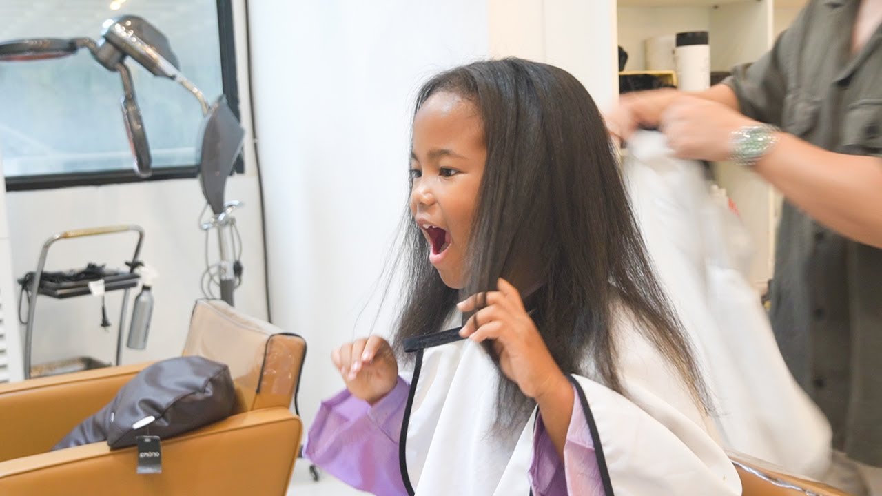 After 7 Years.. My Half-Korean Daughter Finally Tries a Korean Hair Salon!