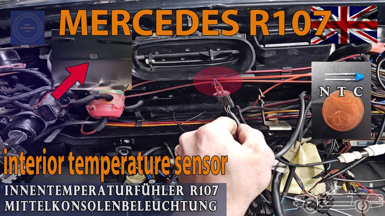 Mercedes-Benz interior temperature sensor and lighting shift gate R107 and W126