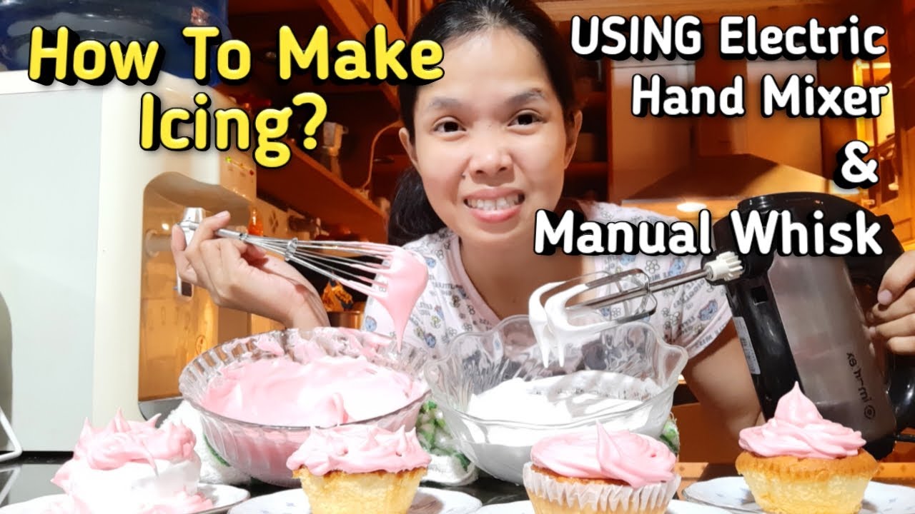 Easiest Way To Make Icing Using Hand Mixer & Manual Whisk | With Substitute For Cream Of Tartar