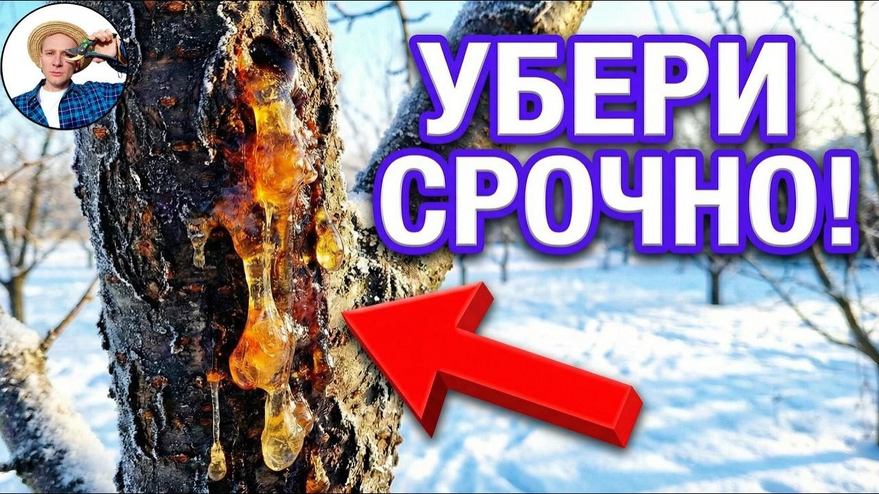 Увидели ЭТО на дереве зимой? Как остановить камедетечение зимой: 2 простых шага