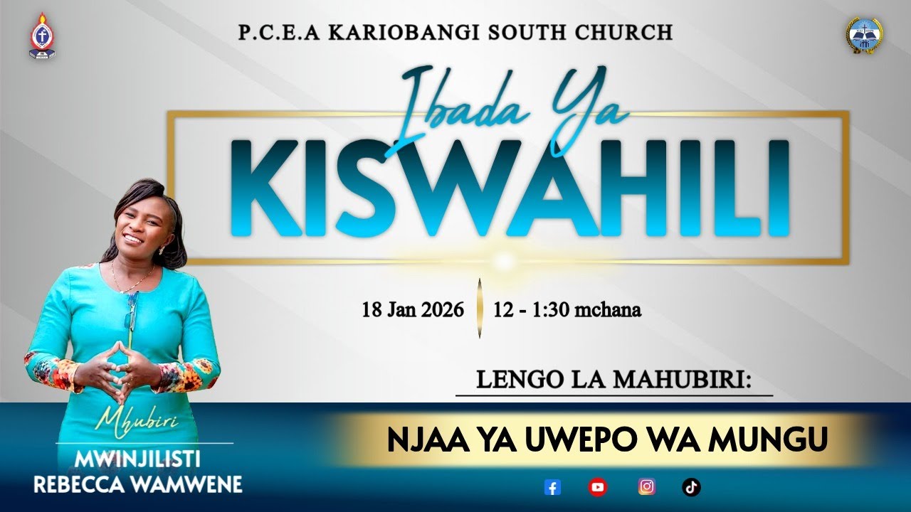 KARIBU KATIKA IBADA YETU YA KISWAHILI JAN-18-2026
