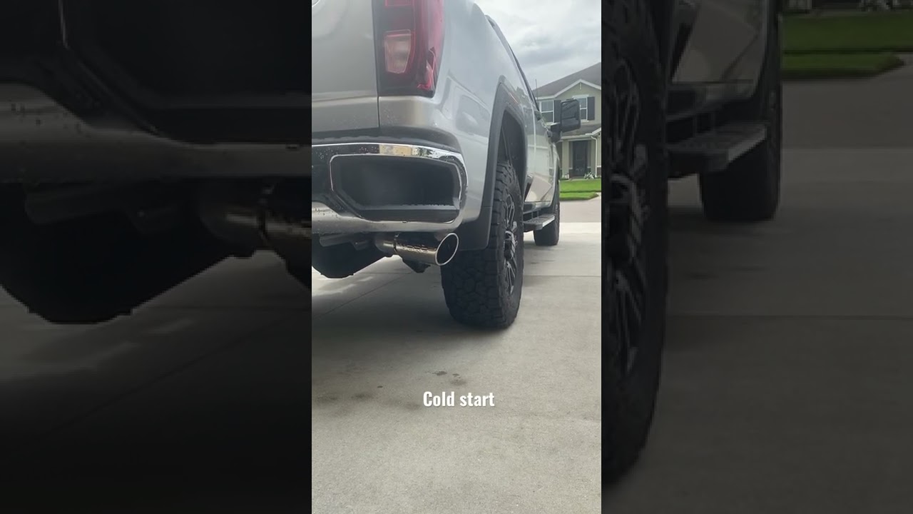 2022 GMC 2500HD 6.6L gas MBRP exhaust.