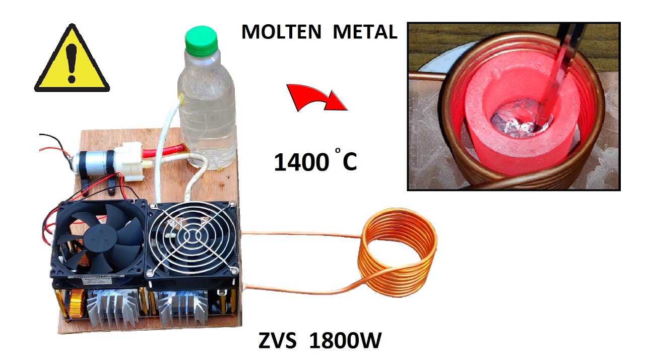12v до 48v 50A Zvs индукционный нагреватель для плавки металлов