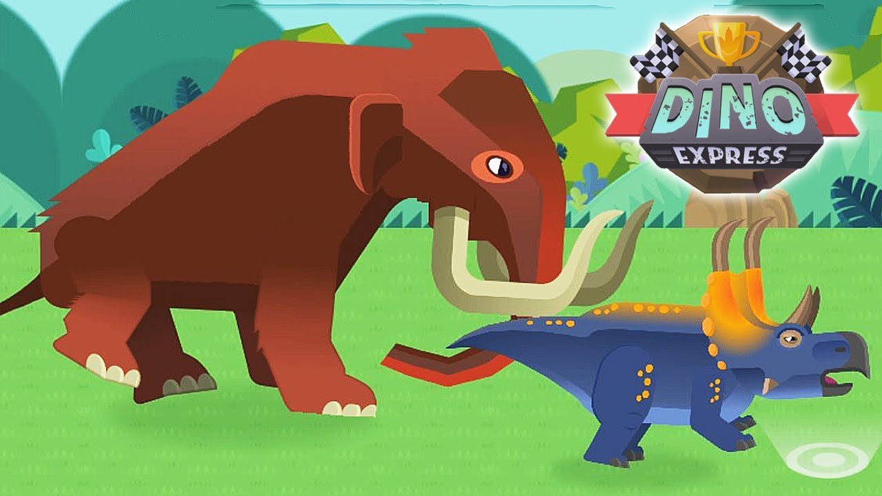Dino Dana - Dinosaur Race #3: Diabloceratops, Brachiosaurus, Mammoth & Troodon | Eftsei Gaming