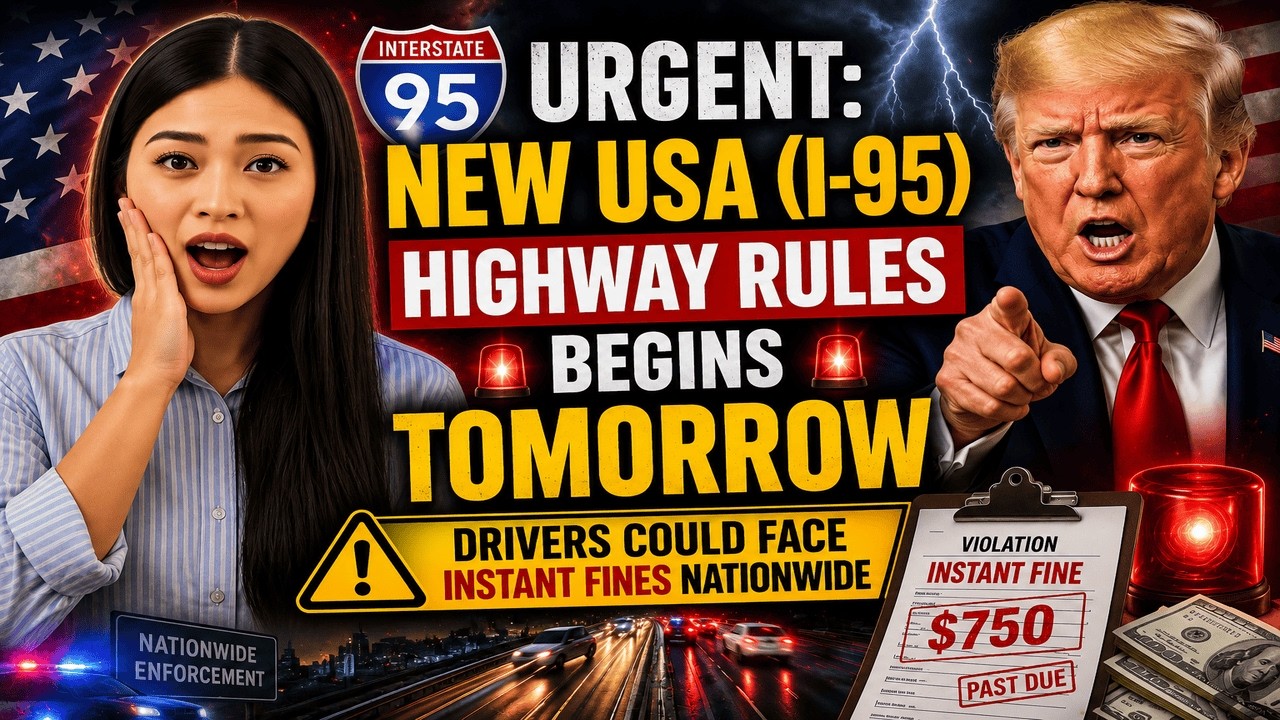 URGENT: New USA (I-95) Highway Rules Begins TOMORROW &mdash; Drivers Could Face Instant Fines Nationwide