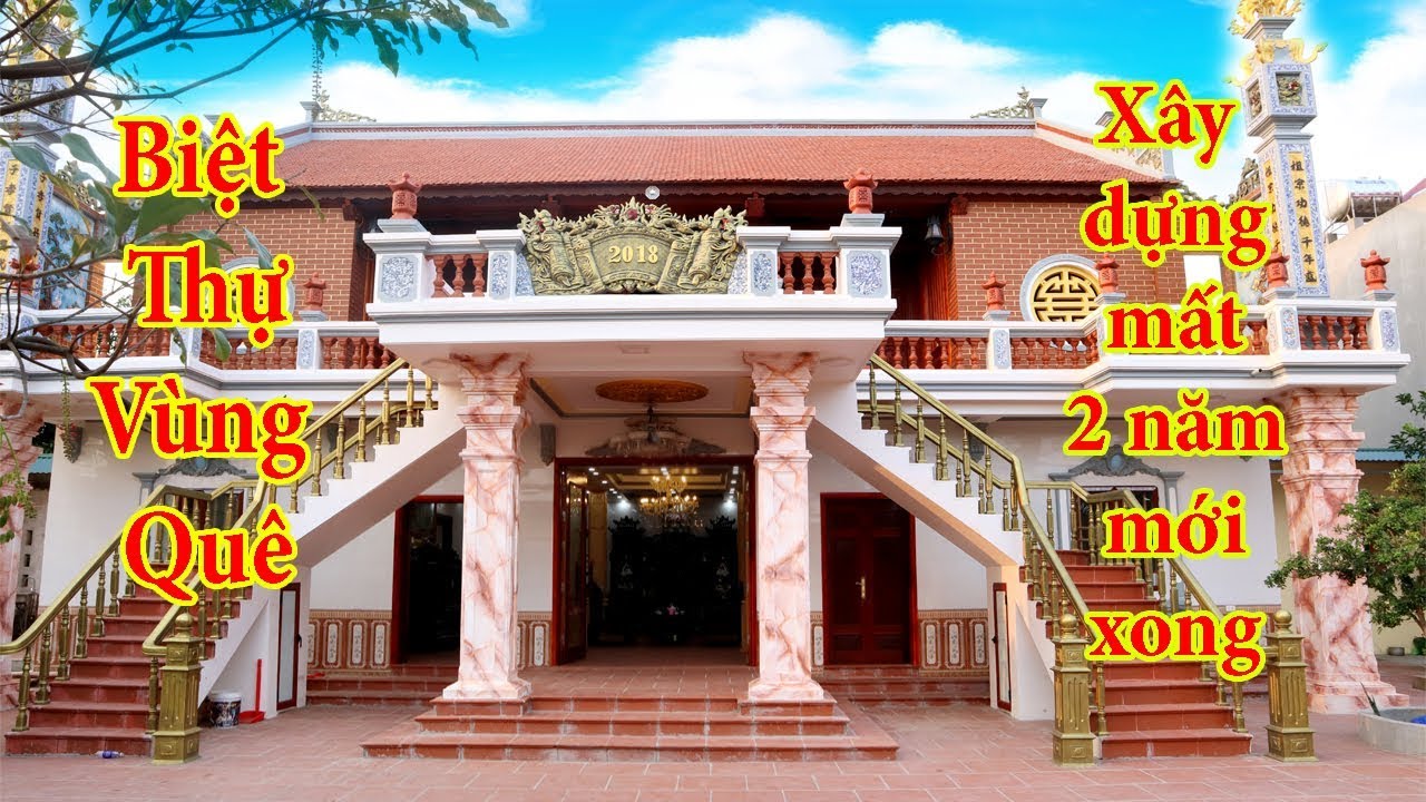 Tham quan mẫu biệt Thự Từ Đường kết hợp nhà ở hiện đại không gian đáng sống vùng nông thôn 2020