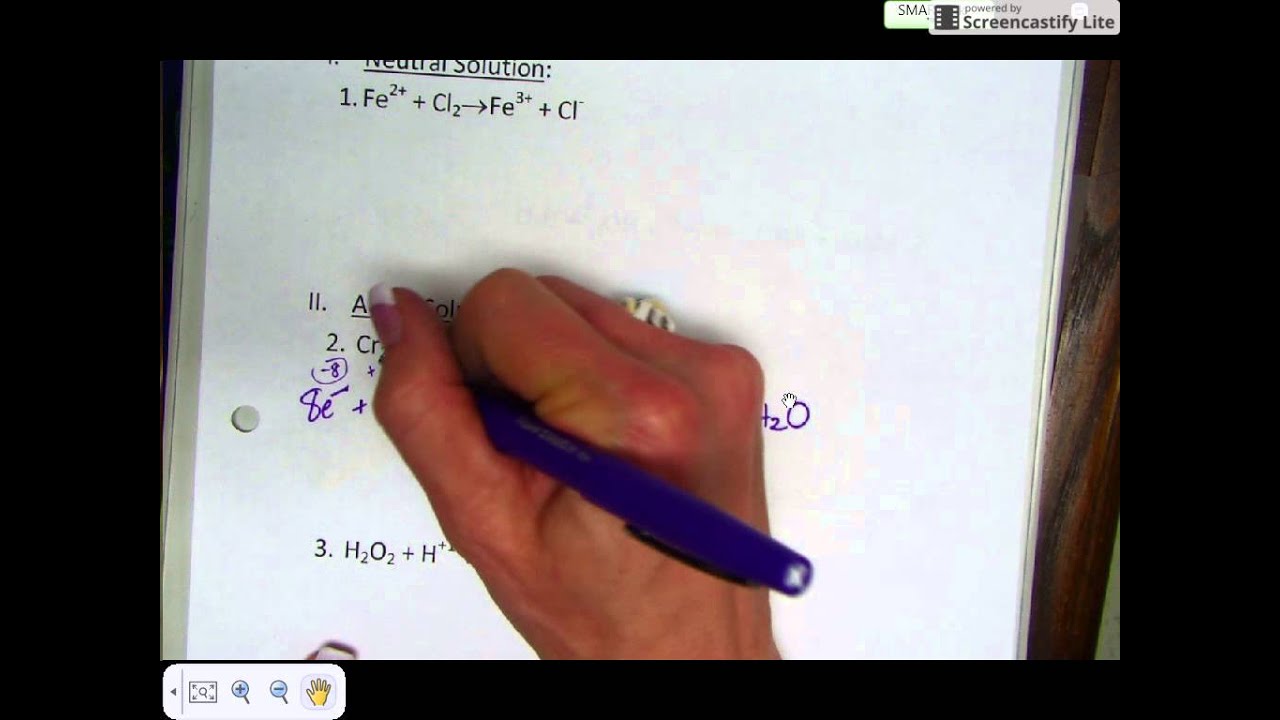 Balancing Redox Rxns (acidic solution)
