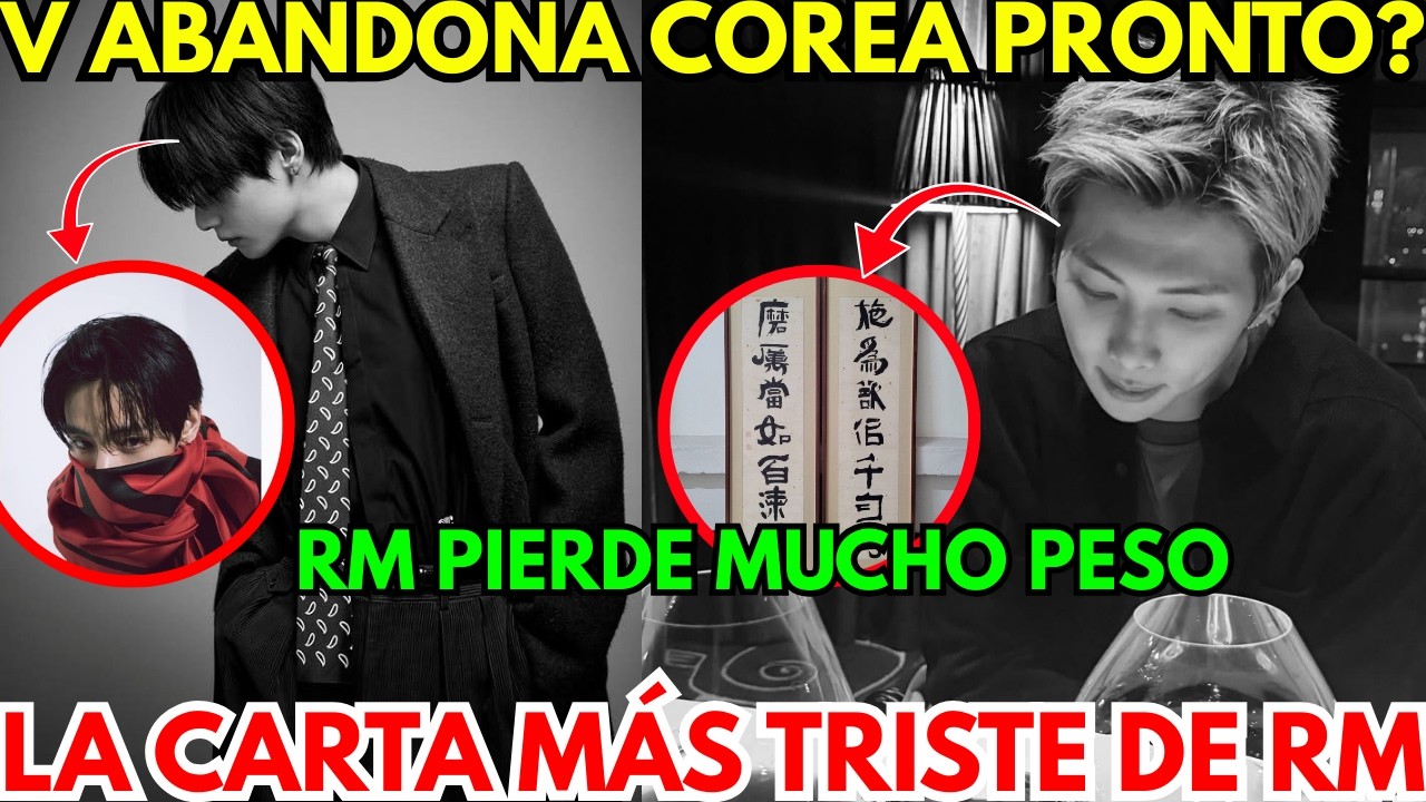 ÚLTIMO🔴V ALISTA SU VIAJE A PARÍS Y SU VISUAL ROMPE REDES😍RM PREOCUPA X SU SALUD Y MENSAJE ROTO😭