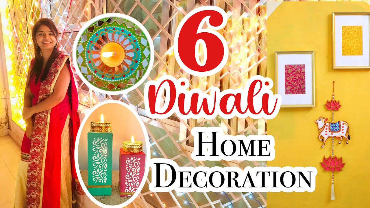 6 AMAZING DIWALI HOME DECORATION IDEAS | EASY DIWALI DECORATION AT HOME | DIYwithKANCHAN