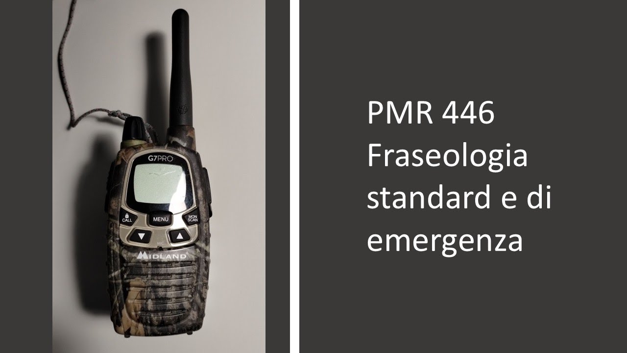 6 PMR446 Fraseologia e chiamate di emergenza