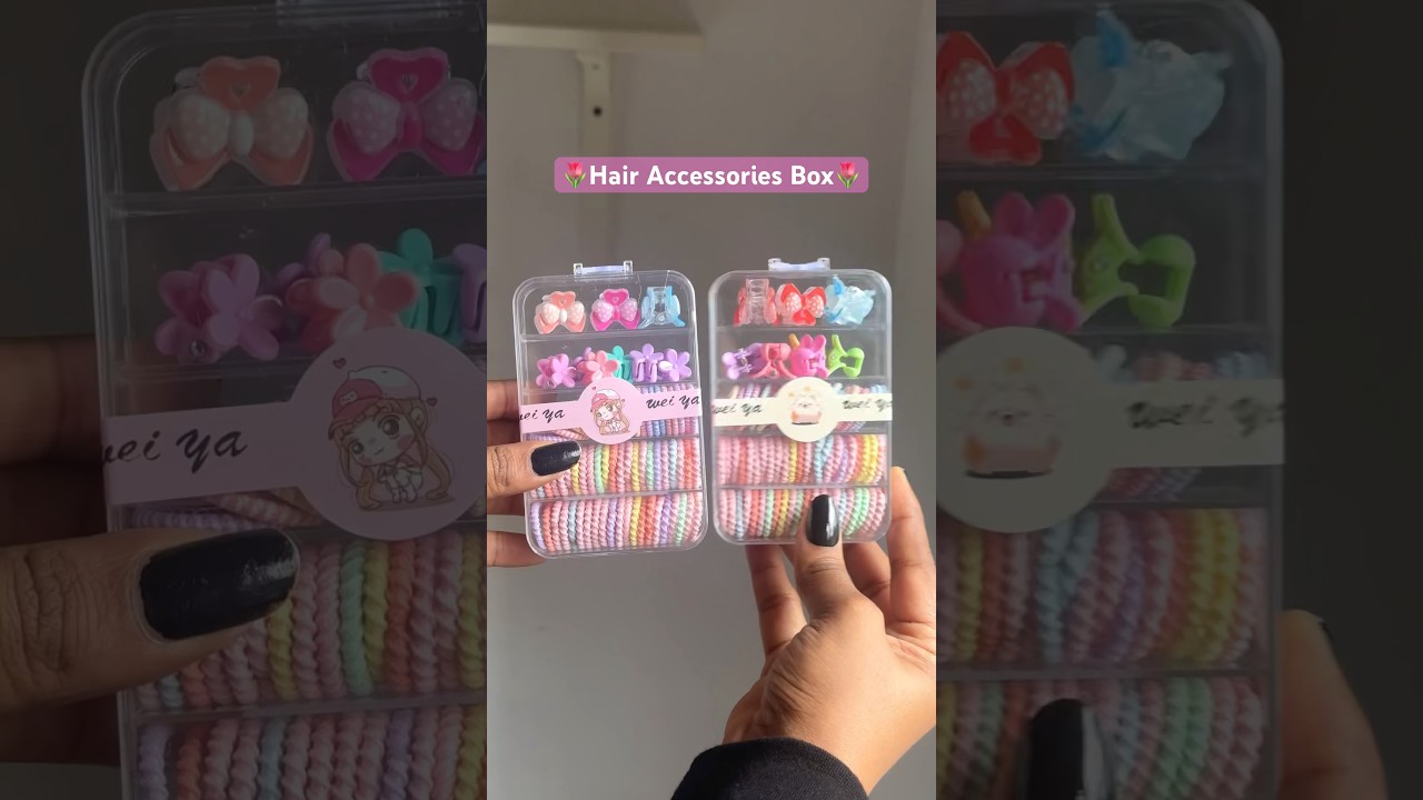 Hair Accessories Box 🌷✨#trendingshorts #trending #hair #accessories #clips