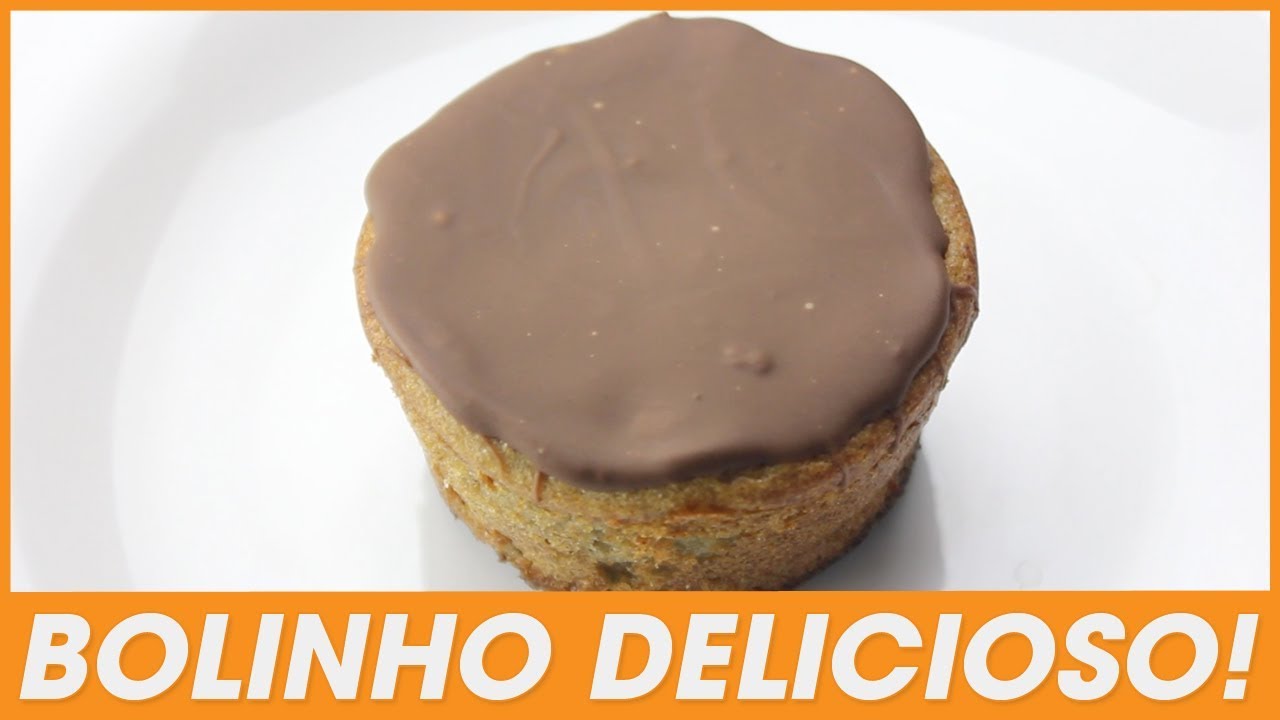 Muffin Fit de Banana com Cobertura de Chocolate