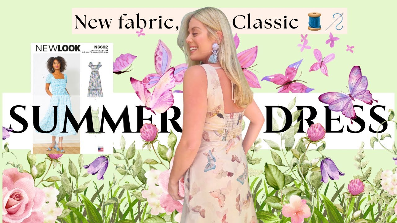 Summer Dress Sewing | New Look 6692 + Yardblox Fabric = 🌞Summer Perfection! #summersewing