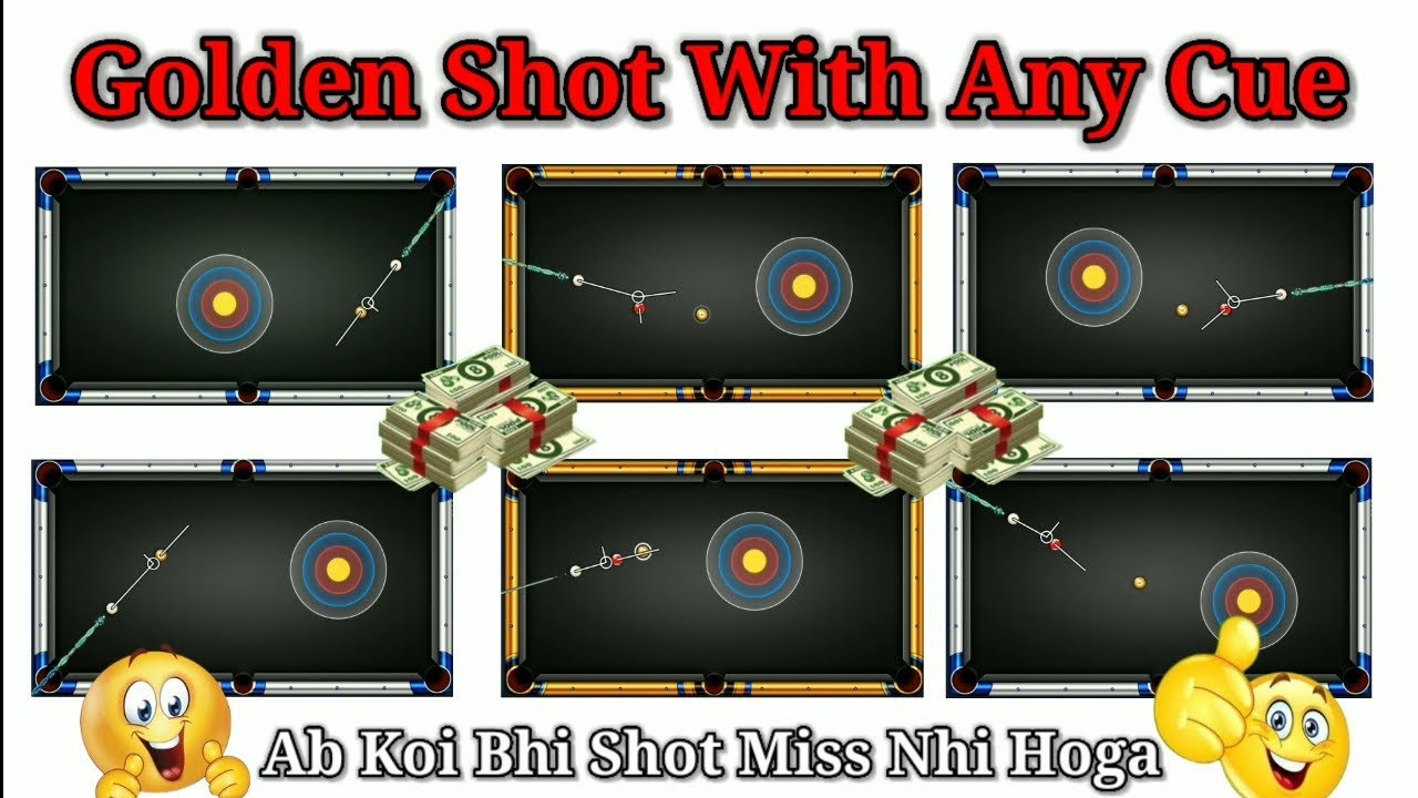 Golden Shot 8 Ball Pool || 8 Ball Pool Golden Shot With Any Cue || Golden Shot Trick #8ballpool