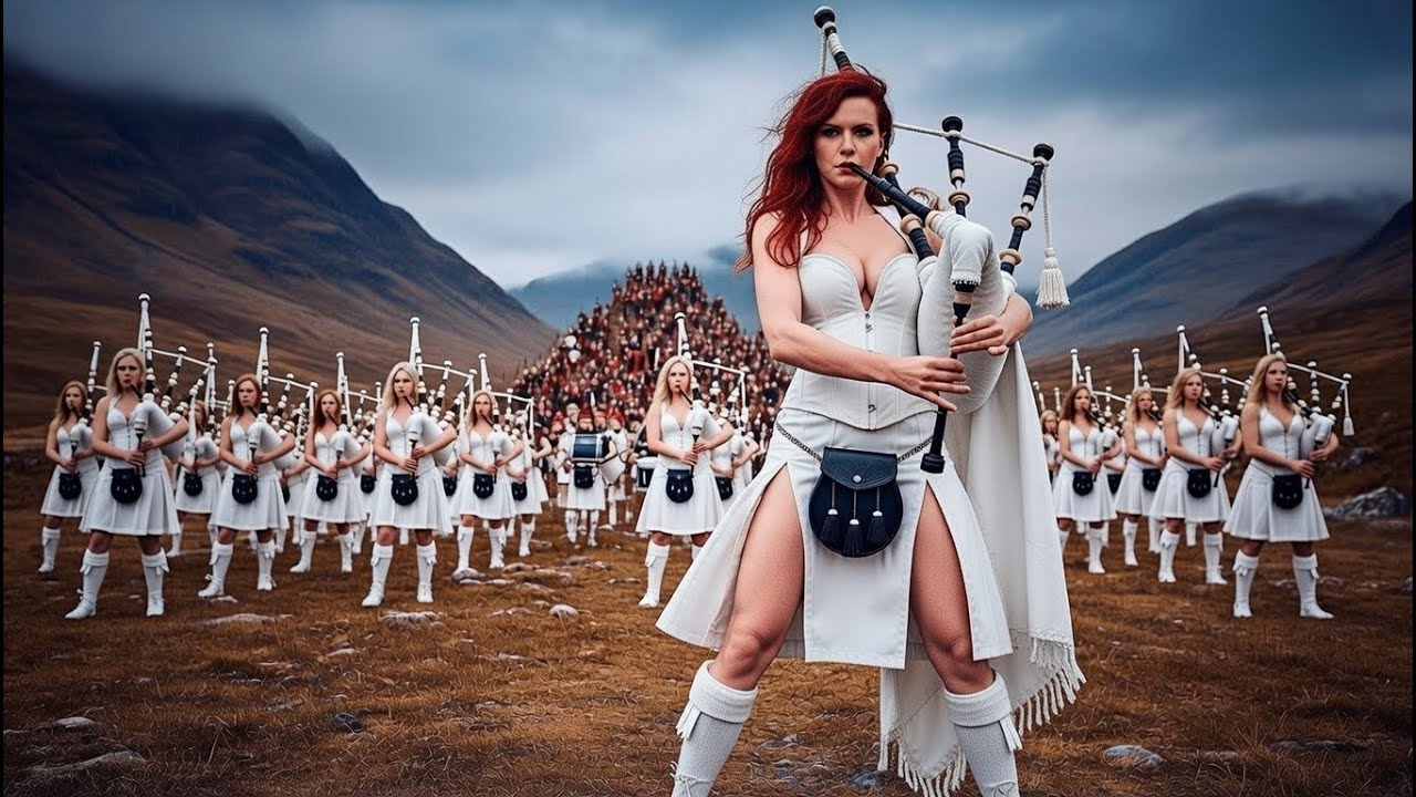 Highland Warrior Queens | Epic Scottish Bagpipes & Thunder Drums Battle March.