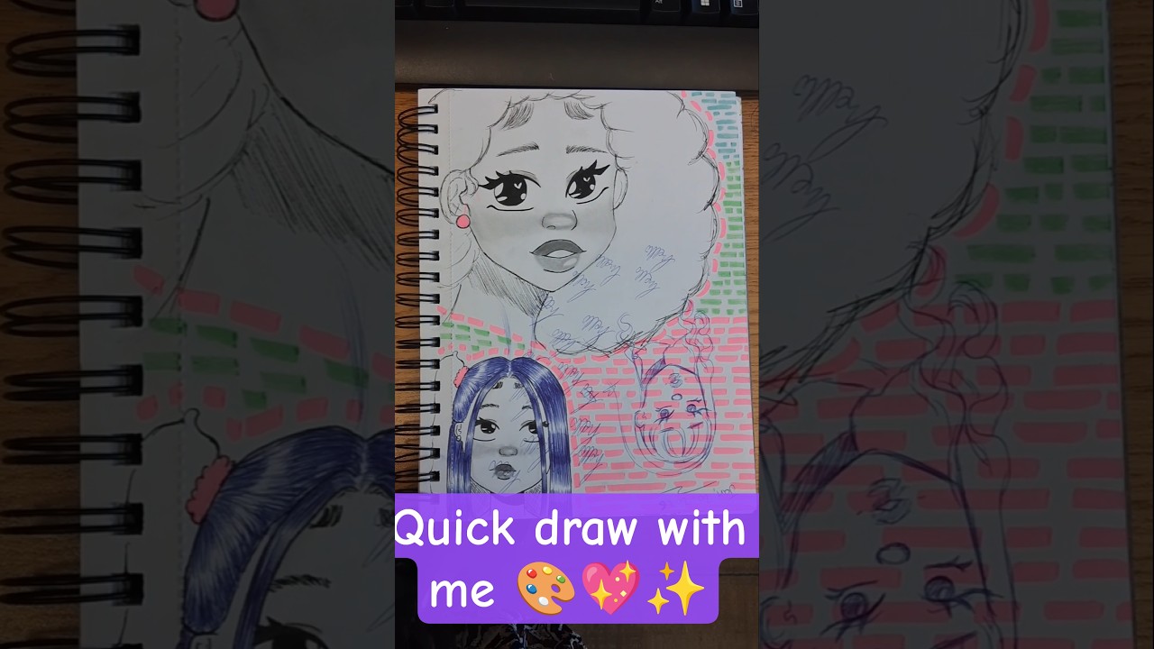 Drawing on the left side of my sketchbook upsidedown 
