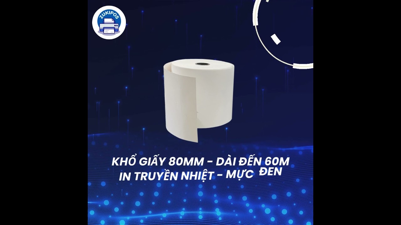 Giới thiệu giấy in h&oacute;a đơn K80 khổ 80x80mm #giayinnhiet #giayin #mayinhoadon #giayink80