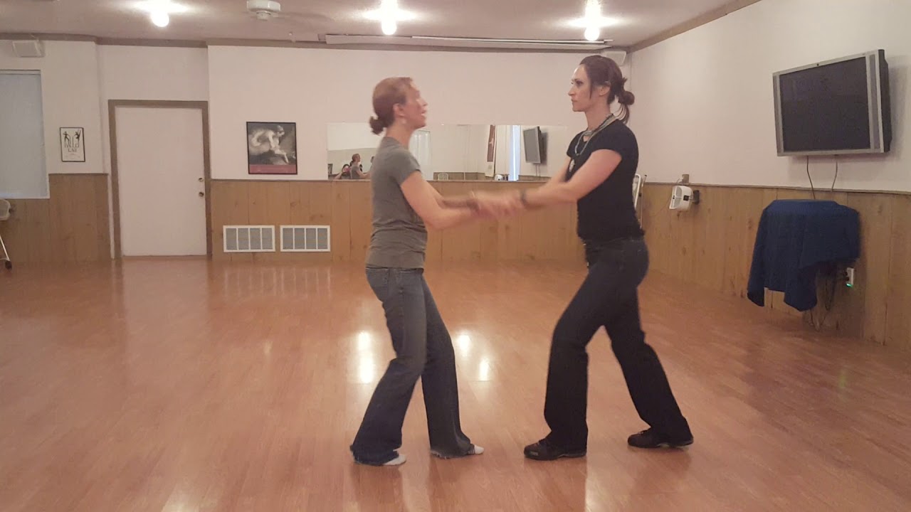 Beginning Salsa 2-hand Turn variation and Cross-Body Lead routine