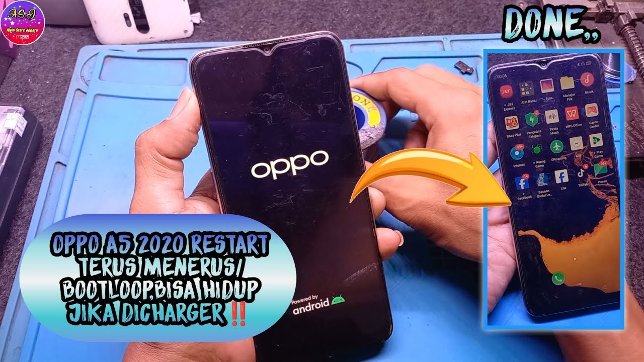OPPO A5 2020 RESTART TERUS MENERUS/BOOTLOOP,BISA HIDUP JIKA DICHARGER,SOLUSI TERMUDAH‼️