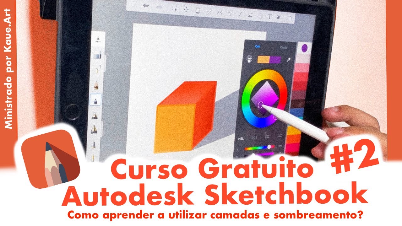 CURSO GRATUITO Autodesk Sketchbook #2 - Como aprender a utilizar camadas e sombreamento?✏️