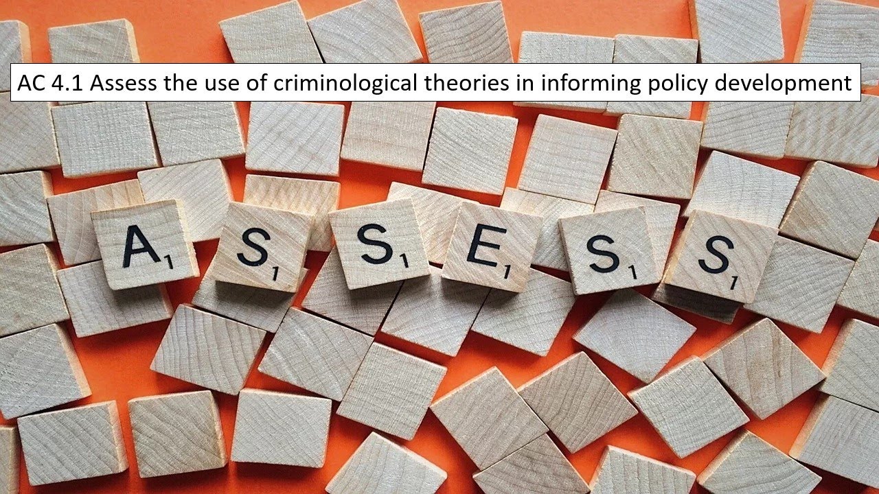 Unit 2 AC 4.1 Assess the use of criminological theories in informing policy development​
