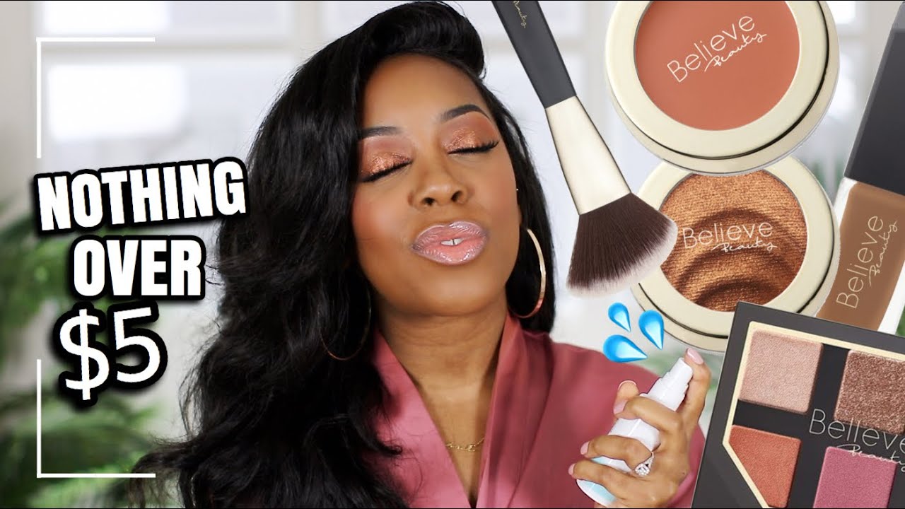 I SHOPPED MY BEAUTY CLOSET AGAIN! | FULL FACE USING NOTHING OVER $5! | Andrea Renee