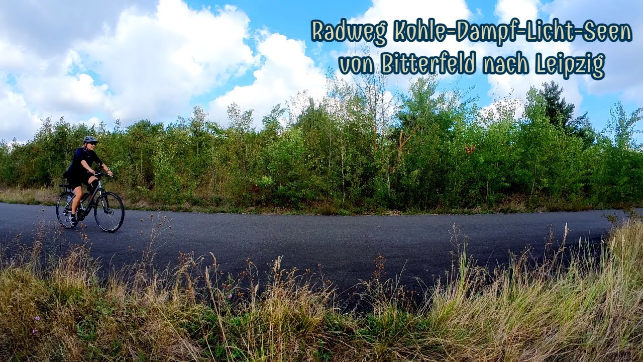 Radfahren von Bitterfeld nach Leipzig auf dem Radweg 