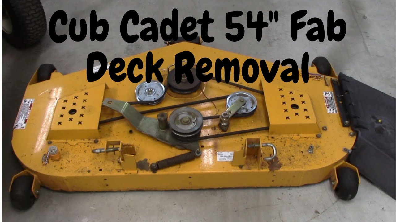 Cub Cadet Garden Tractor Deck Removal
